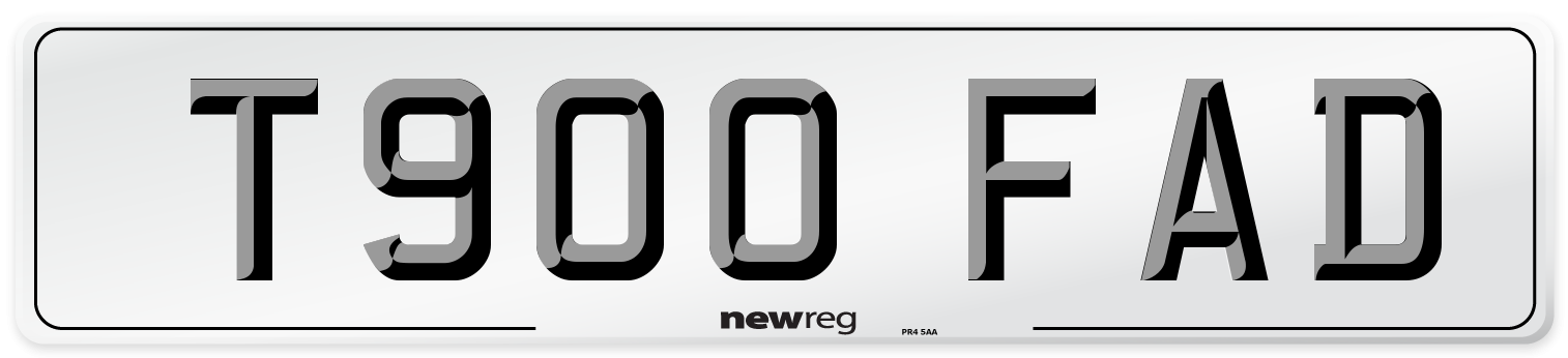 T900 FAD Number Plate from New Reg